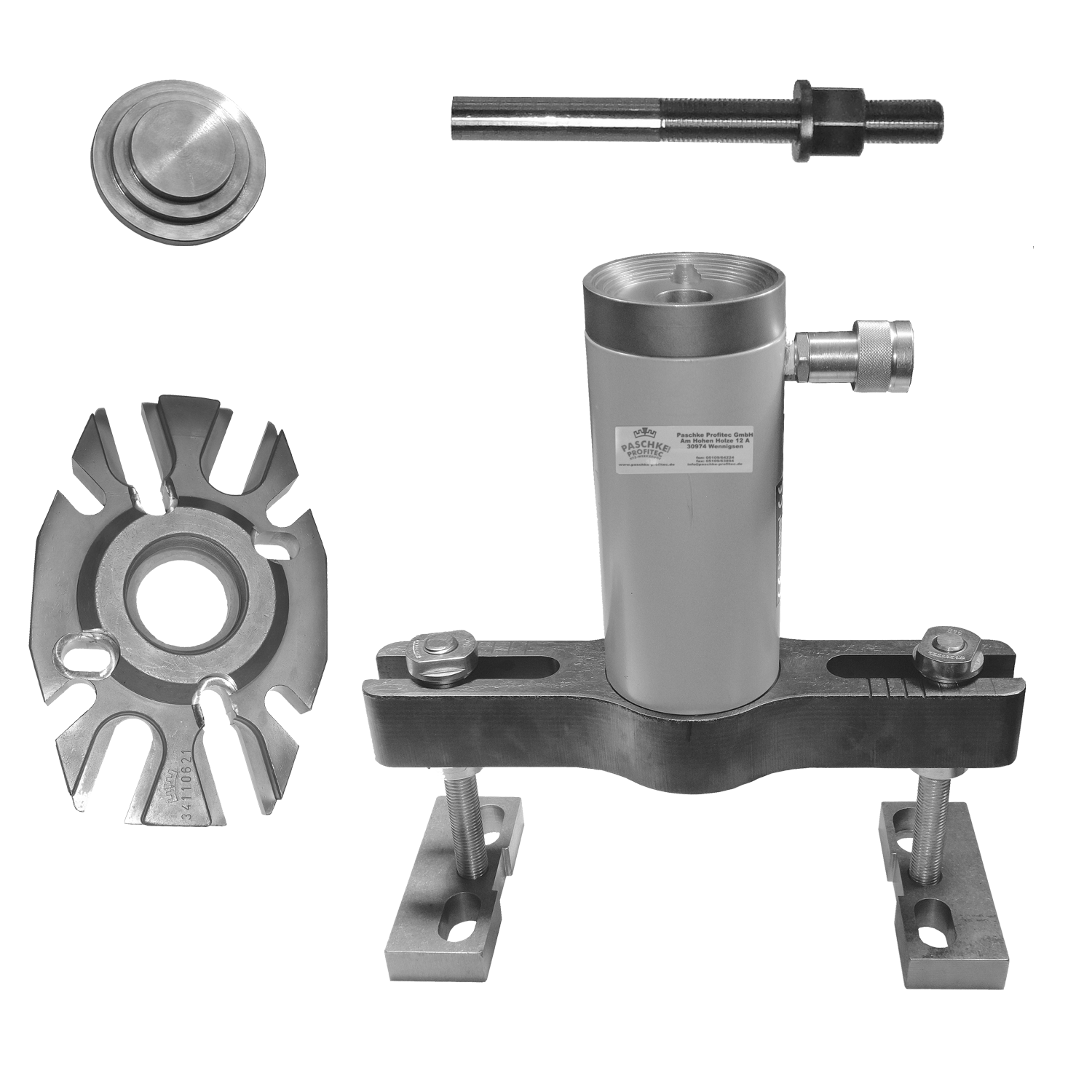 Abzieher Radnabe Ø120-335 incl. 28to Zylinder, 4-Punkt-Befestigung –  Paschke Profitec Spezialwerkzeuge für PKW, LKW, Autowerkstätten, Industrie